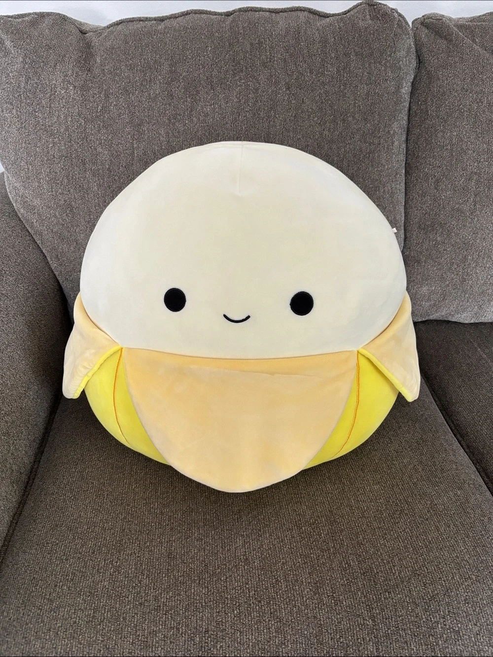 Squishmallows Large Yellow Banana Plush Pillow - Cream Top